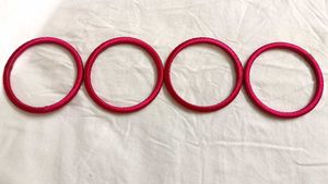 Vibrant Pink Silk Thread Bangles