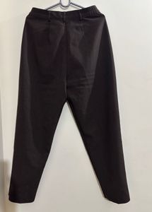 Set of Wide Leg Trousers Grey and brown