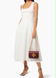 Tory Burch Burgundy Leather Kira Small Bag- Maroon