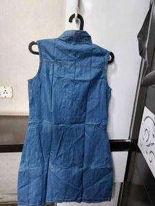 Sleeveless Denim Midi Dress