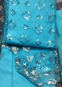 Stunning Teal Kurta Set with Sequins