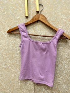 Lavender Cropped Tank Top
