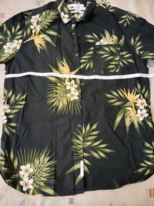 Tropical Floral Black Shirt👔