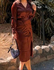 Satin Wrap co ord set