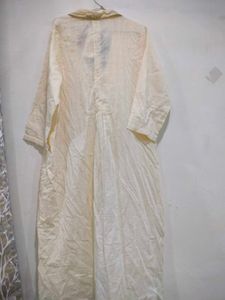 Women's Beige Kurta with grey Inner