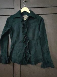 Black Ruffled Shirt