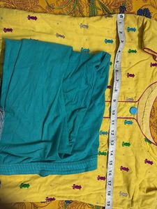 Yellow Embroidered Kurti with leggings