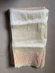 Elegant Light Green Embroidered Saree