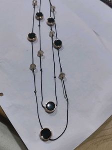 Elegant Black Layered Pendant Necklace