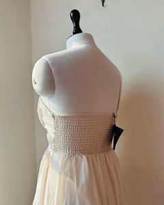 Koovs OffWhite One Shoulder Dress