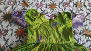 New Beautiful Green Silk frock
