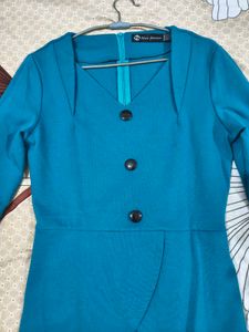 Teal Peplum Dress