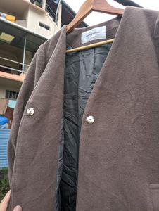Nude Brown Straight Fit Overvoat