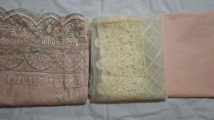 Elegant Peach Kurta Set with Dupatta