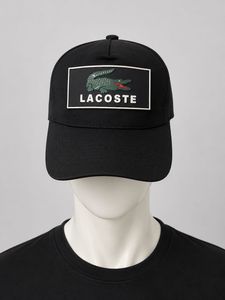 Lacoste Black Cap with Crocodile Logo