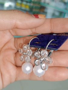 combo of 2 Charming Pearl Flower Earrings