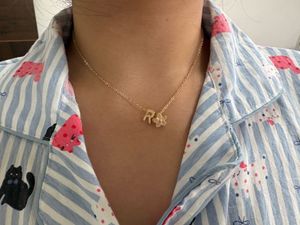 Cute Letter R Flower Necklace