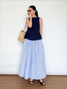 Chic Striped Maxi Skirt