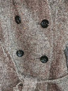 Stylish Women's Tweed Double-Breasted Coat