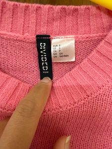 Pink Cropped Sweater