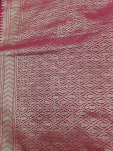 Parrot green Cotton silk Saree with Blouse
