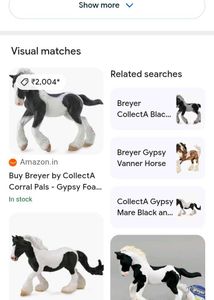 Black and White Toy Horse Figurine