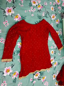 Gharara set maroon