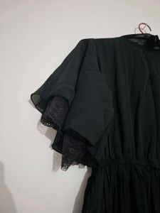 black midi dress