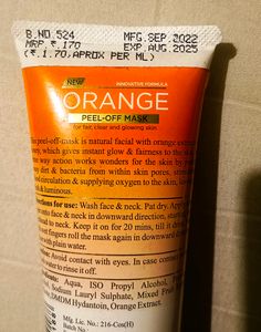 Oxyglow Orange Peel Off Mask