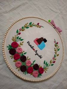 Personalized Couple Embroidery Hoop Art