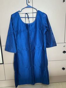 Fabindia Blue Chanderi Kurta