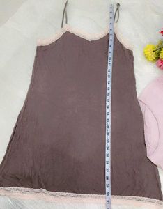 Lace Trim . Slip Dress