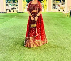 Sequins Embellished Lehenga With Hand_work choli