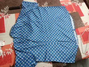 Blue Printed Short Sleeve Shirt