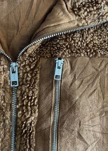 H&amp;M Brown Teddy Fleece Jacket