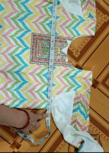 Embroidered Chevron Kurta Set