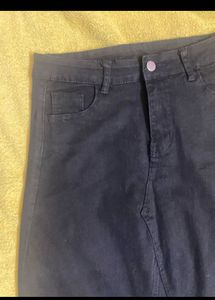Dark Wash Maxi Denim Skirt