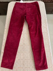 Y2k Chic Burgundy Corduroy Pants