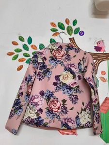 Floral Print Girls Jacket