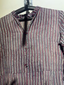 Striped Button-Down Dress
