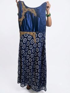 Stunning Blue Embroidered Ethnic Gown