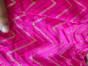 Vibrant Pink Zigzag Sequin Blouse