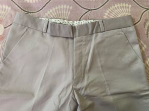 Men's Light Grey Formal Trousers