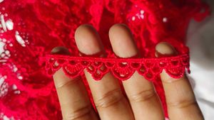 Lace Trim Red Panty 10 metre