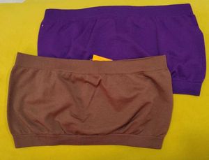 88 -- wine brown Tube Bras (Set of 2)