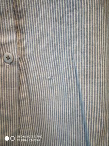Cute Cat Striped Button-Up Shirt
