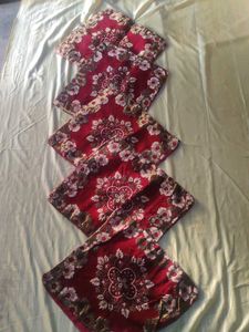 set of 5 cushion covers in bnarsi velvet silk look