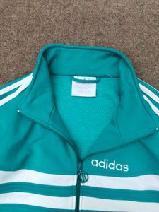 Adidas Teal &amp; White Track Jacket