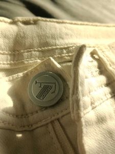 off white denim jeans.
