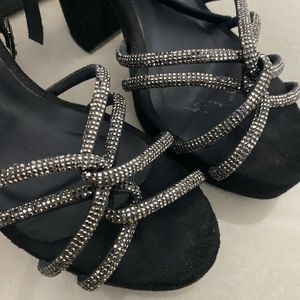 Black party wear Heels 4 inch